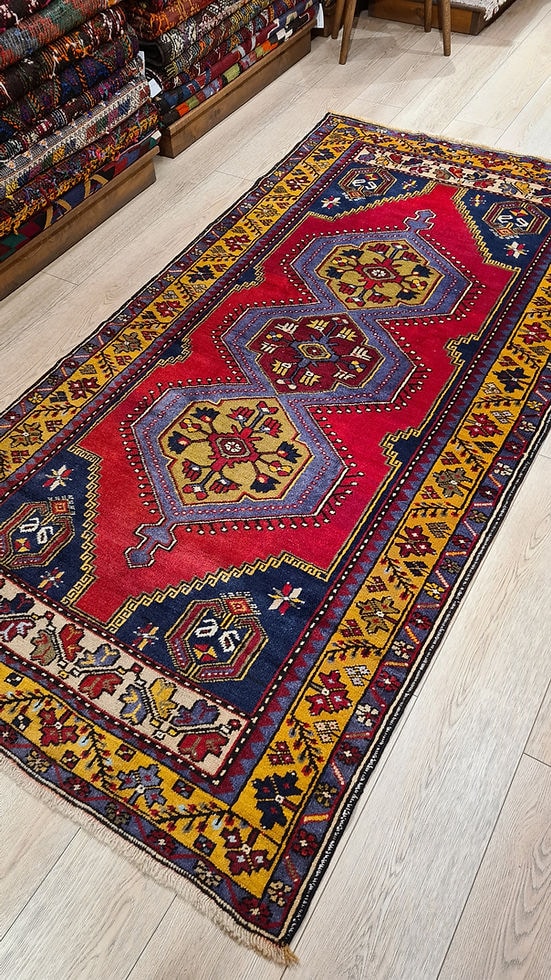 Antique Turkish Handknit Yahyali Silky Wool Rug in classic style with traditional motifs