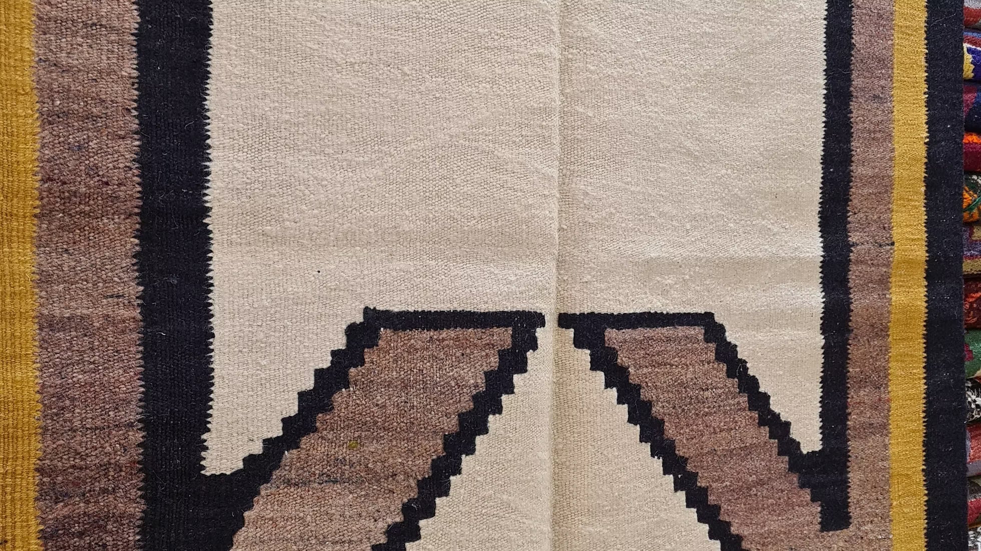 Abstract Turkish Ushak rug in mocha mousse by Kilim Couture New York.