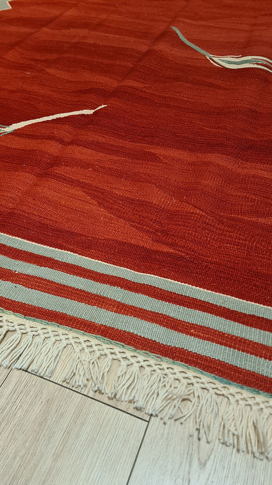 Turkish Oushak Modern Floral Rug by Kilim Couture New York