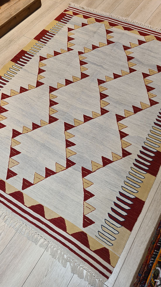 Luxury Handwoven Turkish Rug in Gray and Ivory, Oushak Pattern, Soft and Neutral Tones