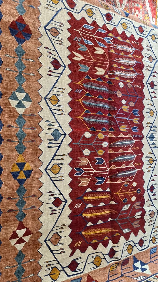 One-of-a-Kind Turkish Kilim Rug – Transitional Style in Neutral Tones for Layered Look