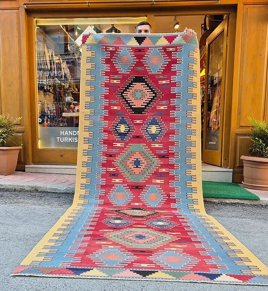 4x11 Oushak Runner Rug by Kilim Couture NYC Rug Store