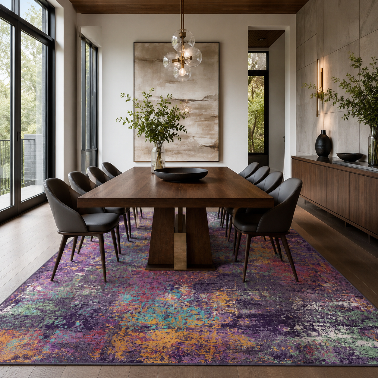 The Iris – Modern Abstract Area Rug & Runner