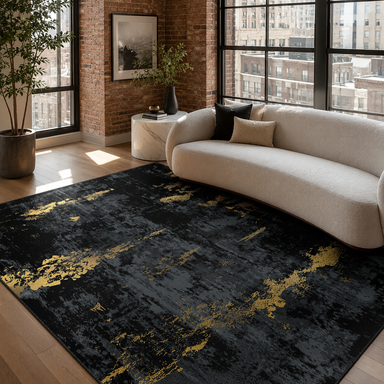 The Onyx – Modern Abstract Area Rug & Runner