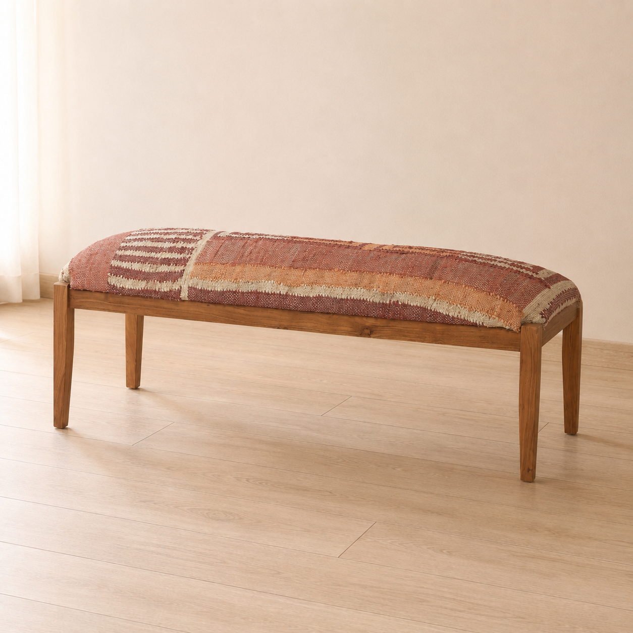 handmade kilim ottoman neutral colors