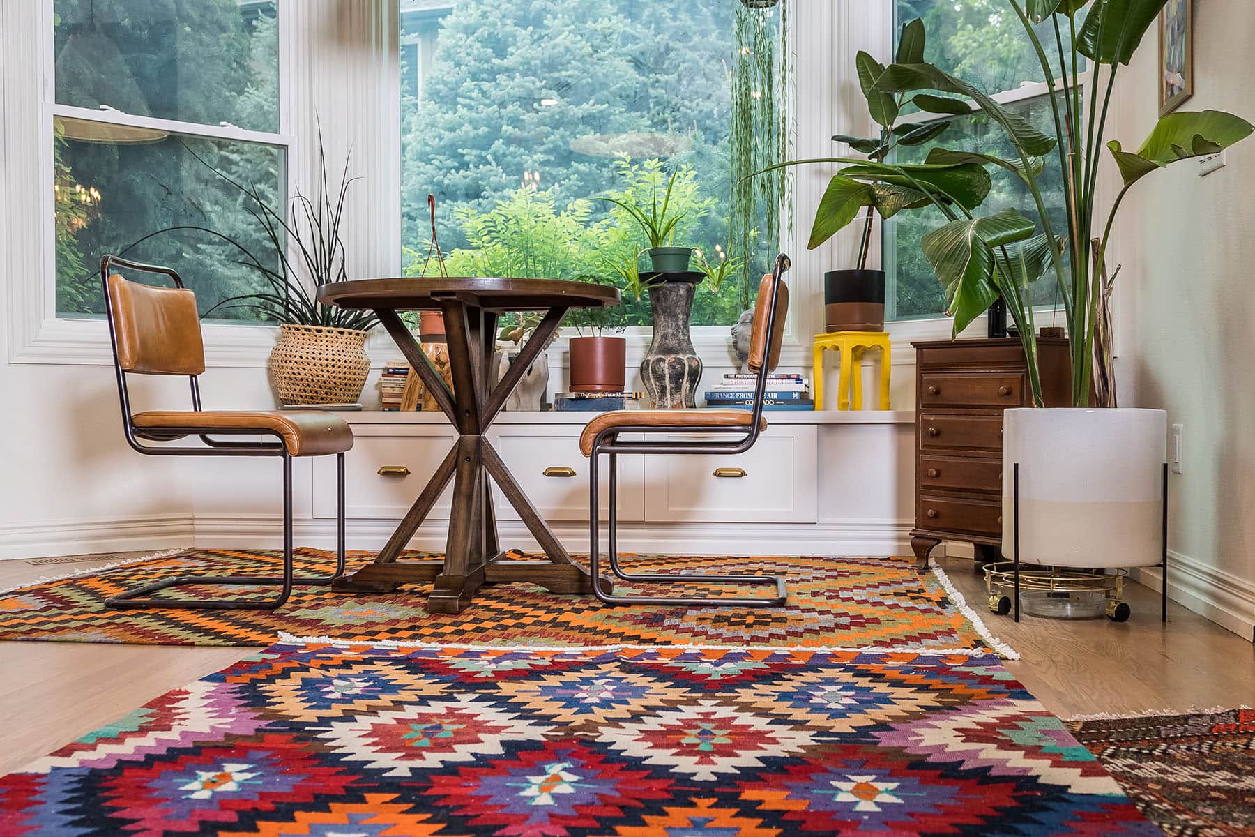 Kilim Couture New York rugs featured in a collector's home in Denver, Colorado