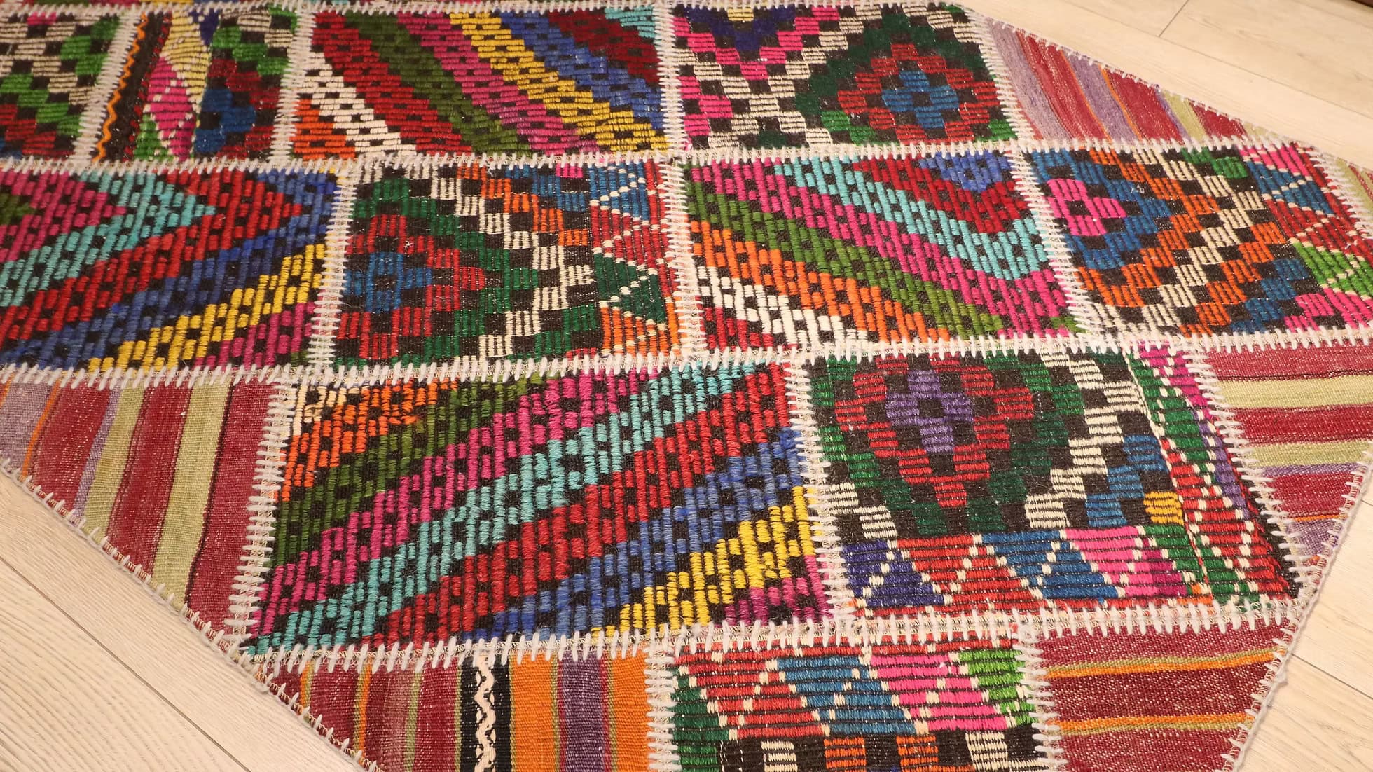Turkish Patchwork Cecim Rug Ideal For Designer Trade And Residential Projects