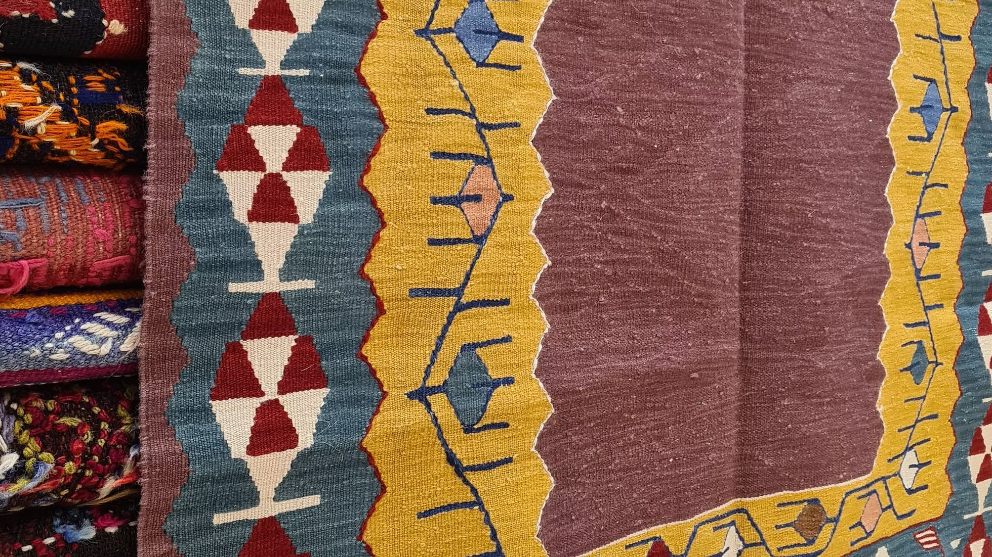 Oriental Oushak Flat-Weave Area Rug