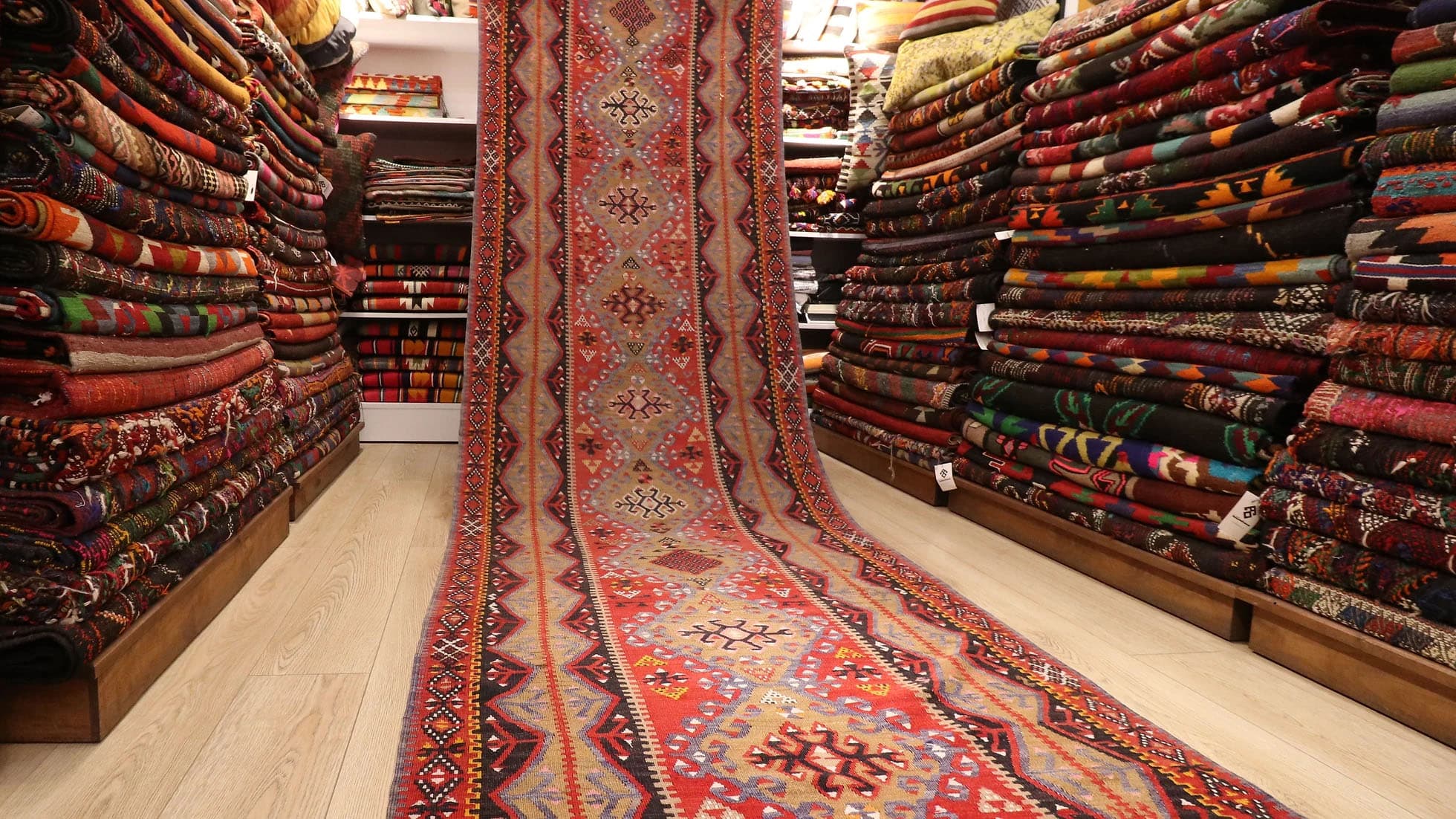 Vintage Handwoven Oriental Oushak Esme Rug in Rustic Earth Hues and Medallions