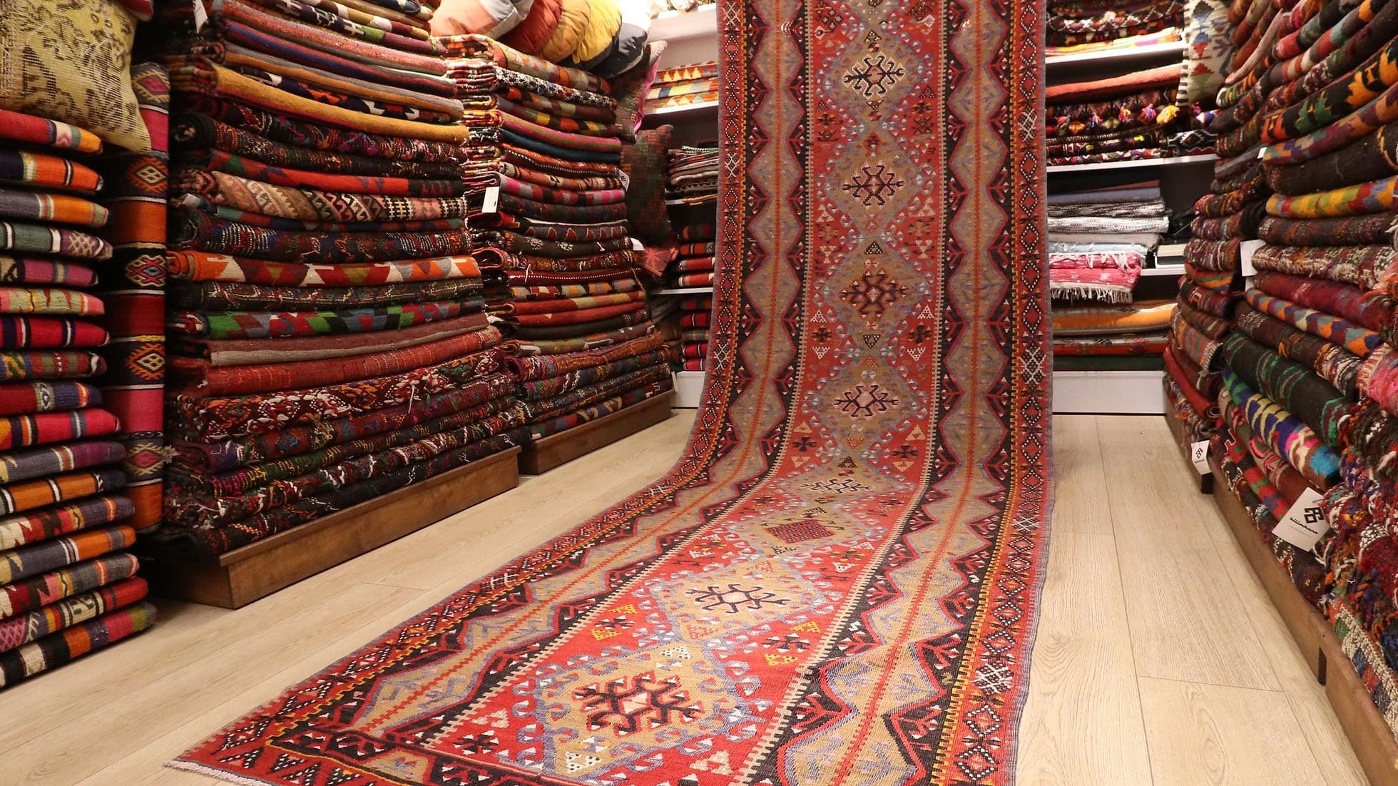 Vintage Handwoven Oriental Oushak Esme Rug in Rustic Earth Hues and Medallions