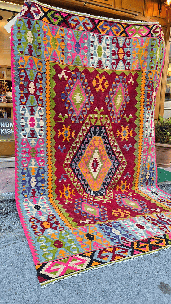 Mid-century modern Turkish rug from Kilim Couture New York Rug Showroom