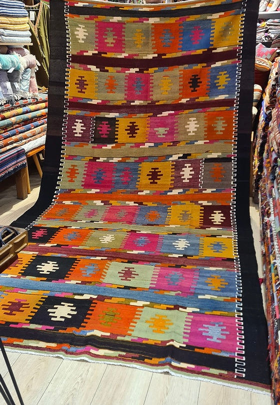 Sivas Mid-Century Modern Large Area Rug by Kilim Couture NYC Rug Store