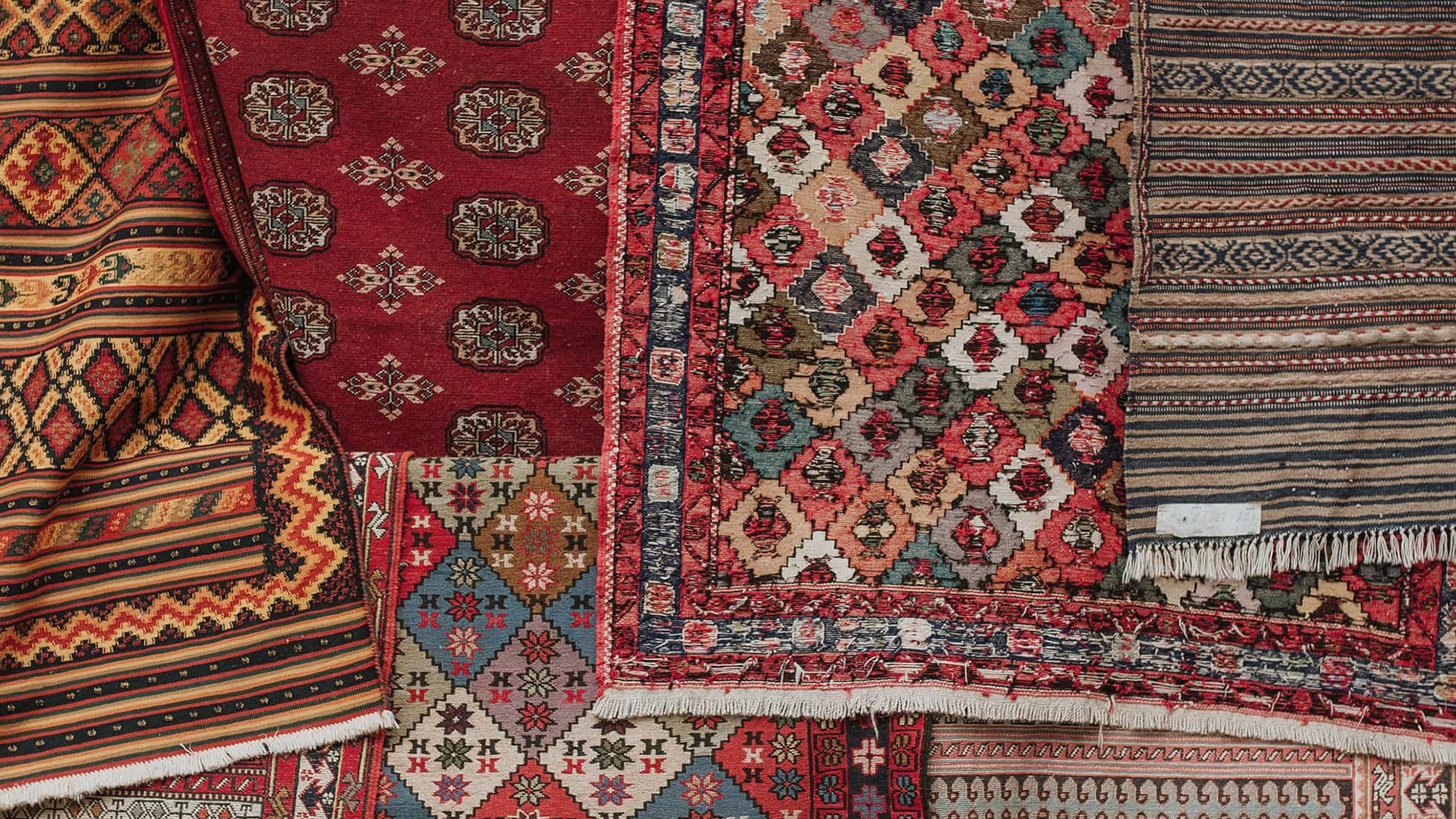 Handwoven Turkish kilim rug featuring traditional motifs