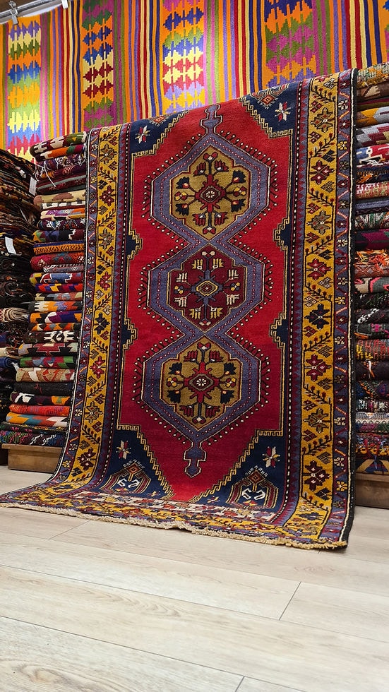 Antique Turkish Handknit Yahyali Silky Wool Rug in classic style with traditional motifs