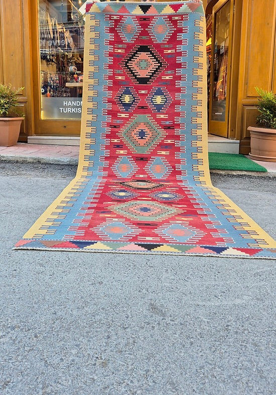 4x11 Oushak Runner Rug by Kilim Couture NYC Rug Store
