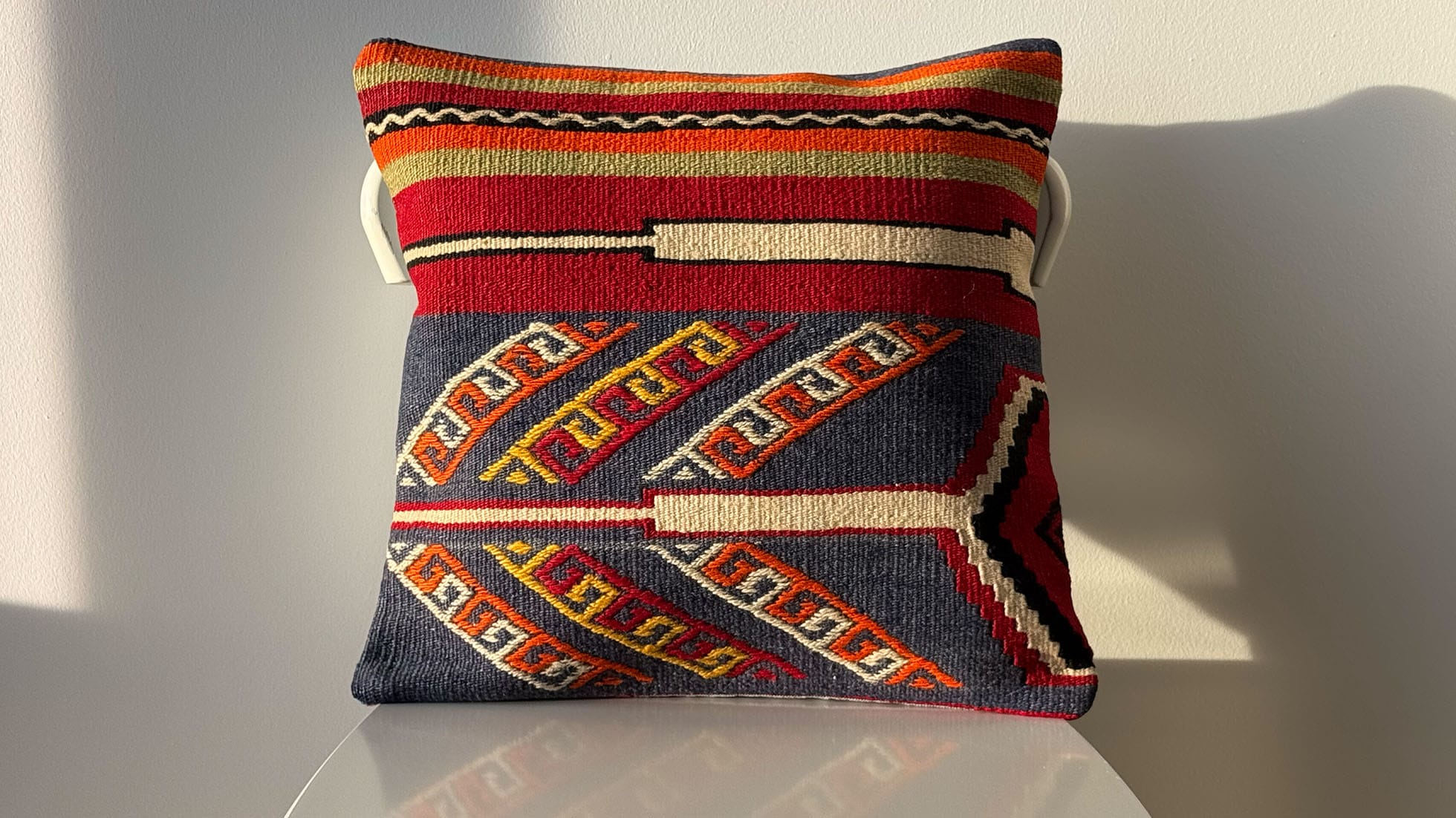 One-of-a-Kind MCM Throw Pillow with geometrical motifs