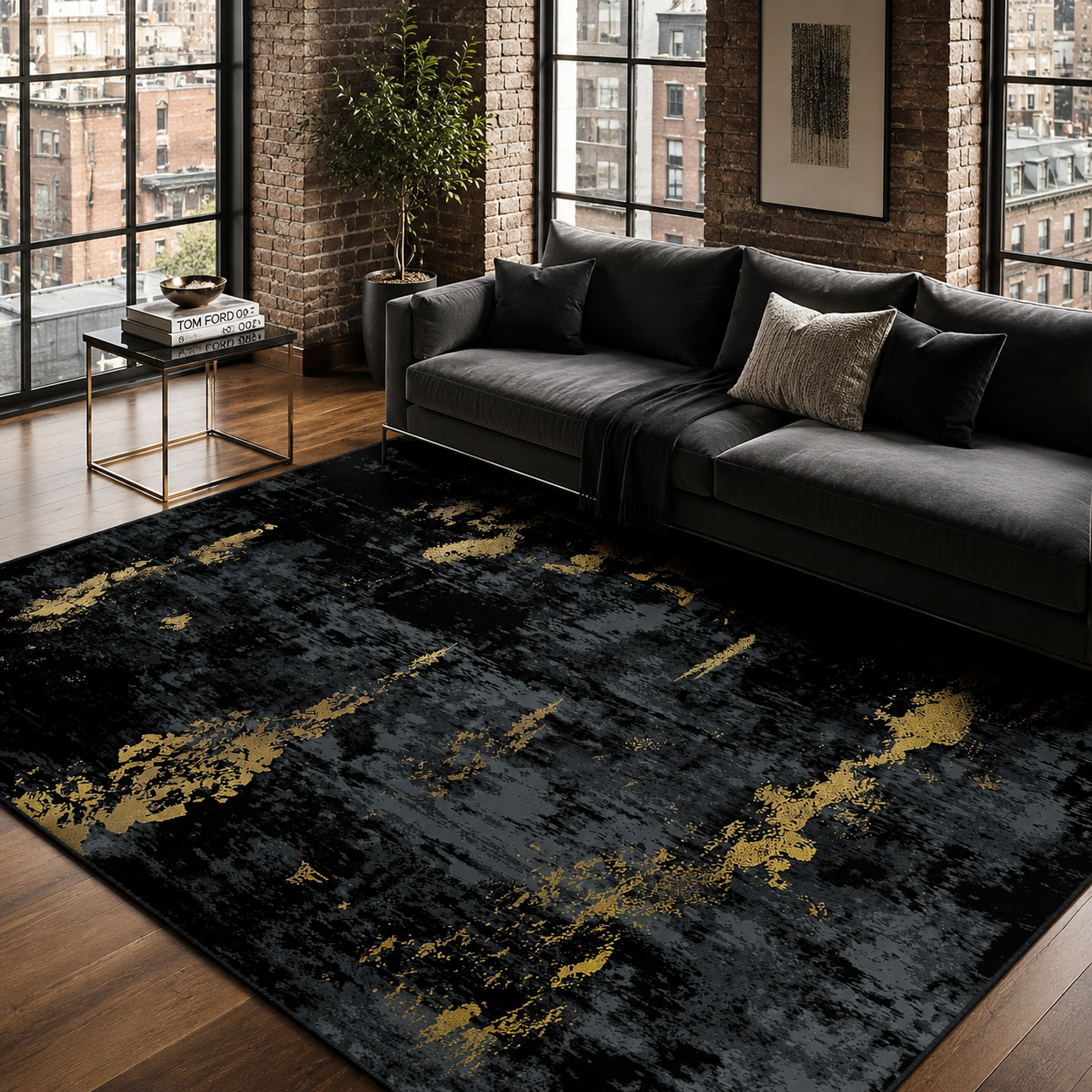 The Onyx – Modern Abstract Area Rug & Runner
