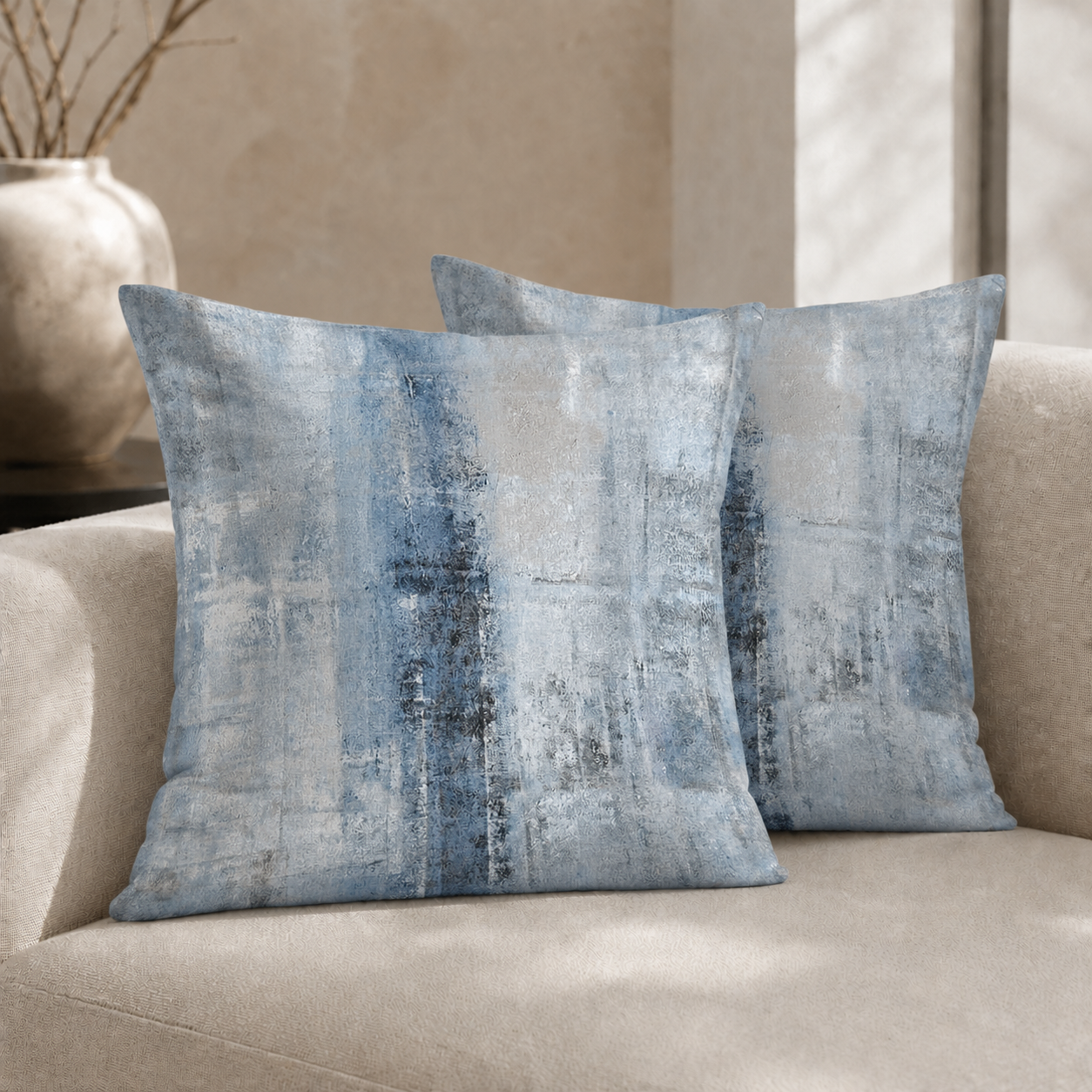 The Glacier – Modern Abstract Decorative Pillow Pair