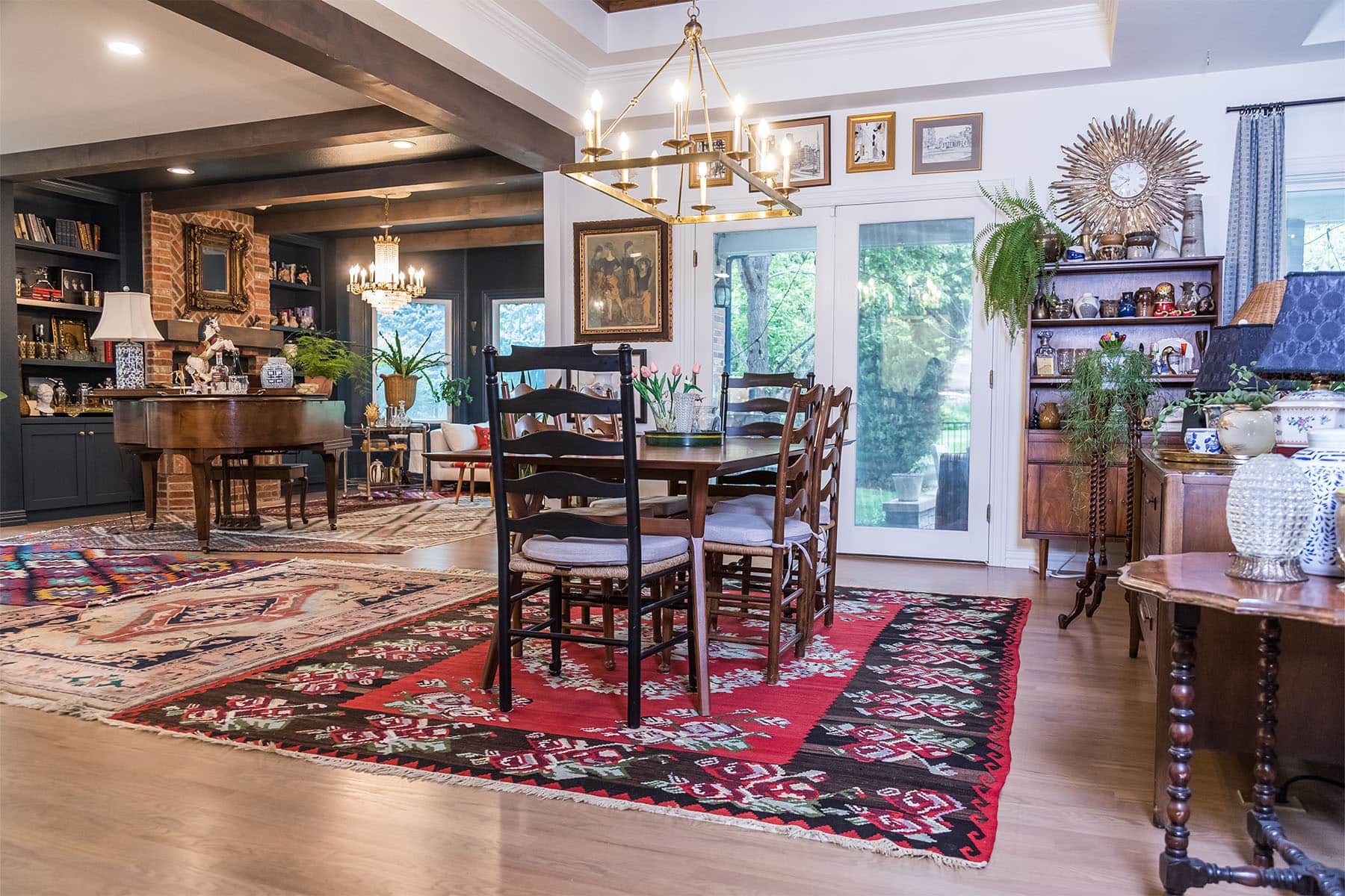 Kilim Couture New York rugs featured in a collector's home in Denver, Colorado