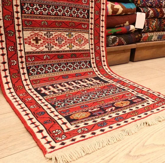 oriental Persian flat-weave runner by Kilim Couture New York Rug Gallery