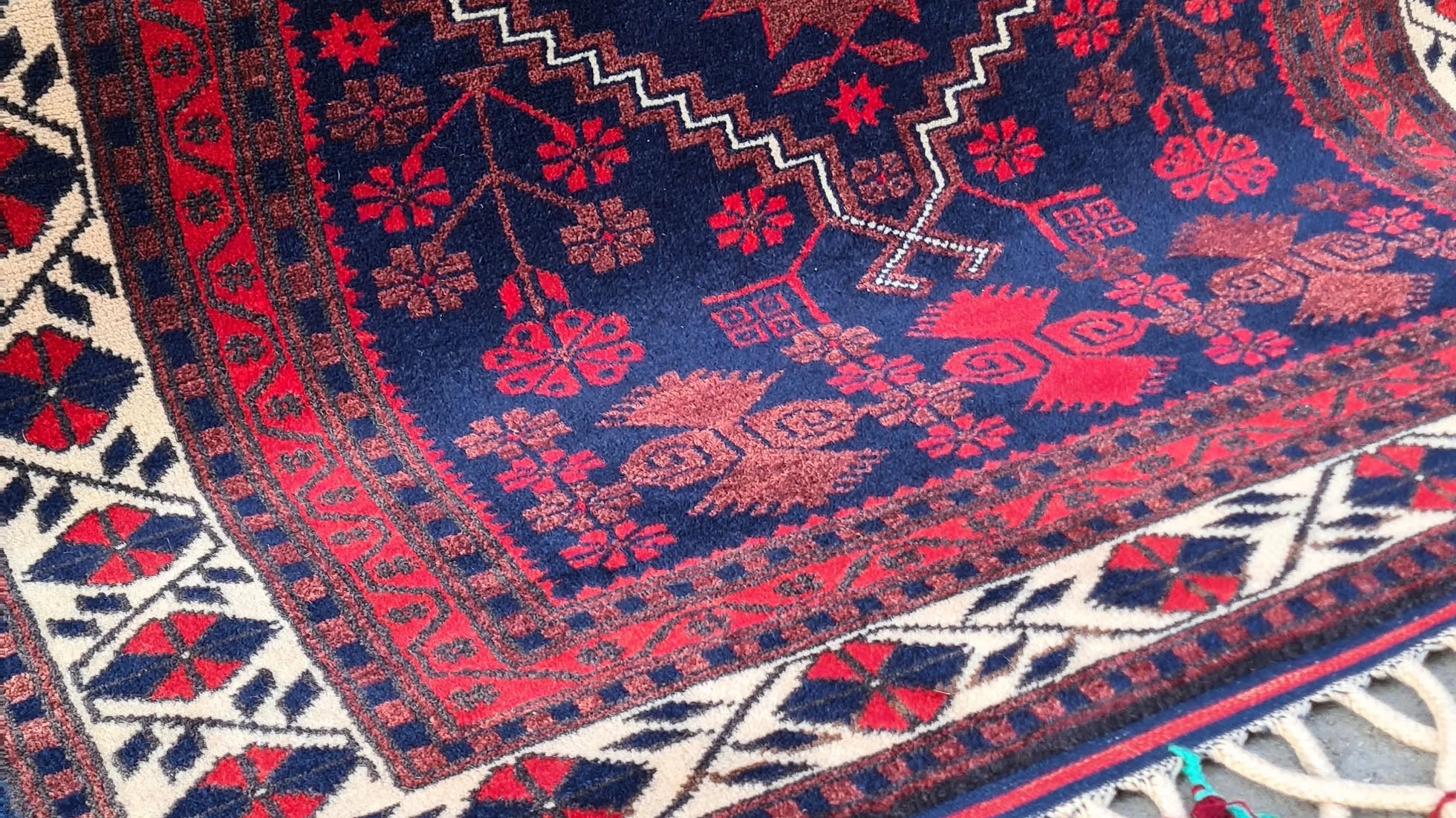 Vintage Yagcibedir Oriental Rug from Balikesir, Turkey, 4x6 ft Hand-knotted by Yuruk artisans using natural wool and dyes, this floral runner features a harmonious burgundy and navy palette with intricate floral motifs and a refined border. Perfect for hallways, entryways, kitchens, or living spaces, this heirloom-quality piece combines timeless artistry, durability, and Anatolian heritage.