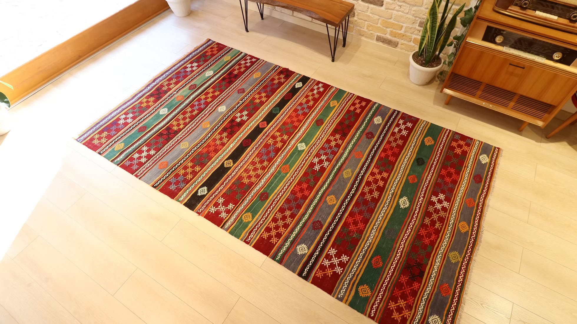 Traditional Authentic Turkish Kilim Rug with Rich Earthy Colors – Kilim Couture