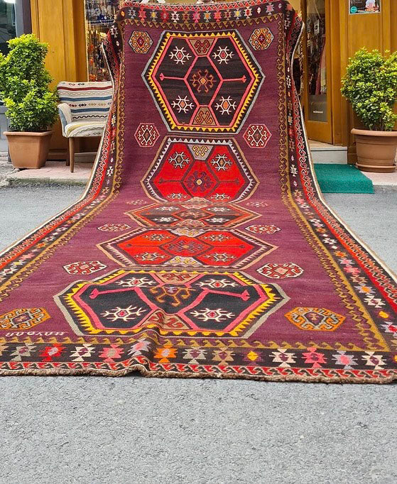 Mid-Century Runner Rug for Hallway by Kilim Couture New York