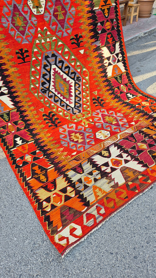 tribal geometric navajo style rug for western interiors